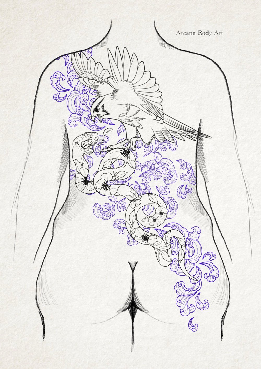 Image of Faucon Serpent Vagues