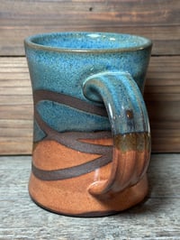 Image 3 of Blue/nutmeg mug 
