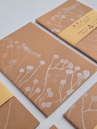 Image 7 of Notebook recycled kraft paper • A5 A6 linocut print