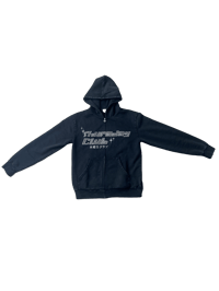 Image 3 of BLACK/GREY STONEWASH HOODIE