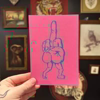 Image 3 of Middle Finger Linocut Prints