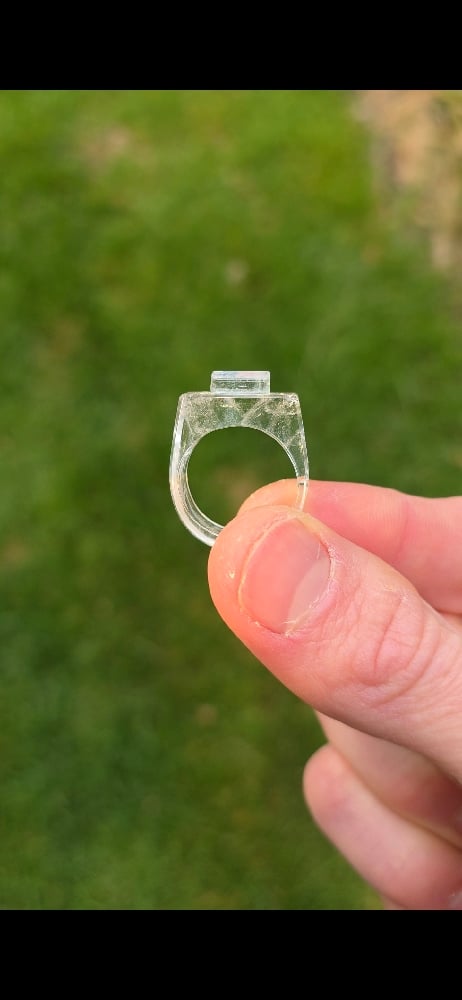 Image of Aquamarine Crystal Signet 