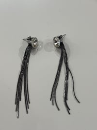 rhinestone chain earrings 