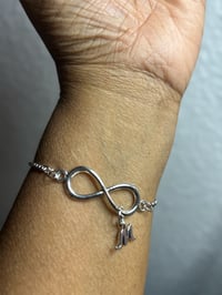 Image 2 of Initial Infinity Adjustable Bracelet