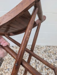 Image 4 of vintage wooden folding stool
