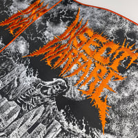 Image 2 of *ORANGE* Insect Warfare - World Extermination Embroidery On Woven Back Patch