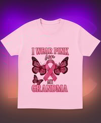 Image 4 of I Wear Pink for My Grandma Tee 