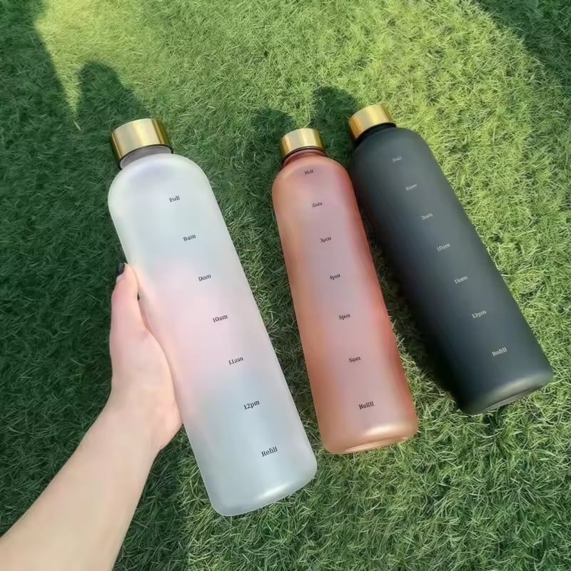 Image of Zippett™  Reusable Water Bottle with Time Markers