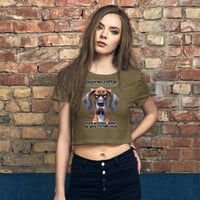 Image 1 of Touch my coffee Women’s Crop Tee