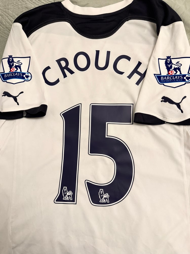 Image of PRE ORDER: Tottenham Hotspur “CROUCH 15” 2010/11 Home Shirt + PL patches (M)