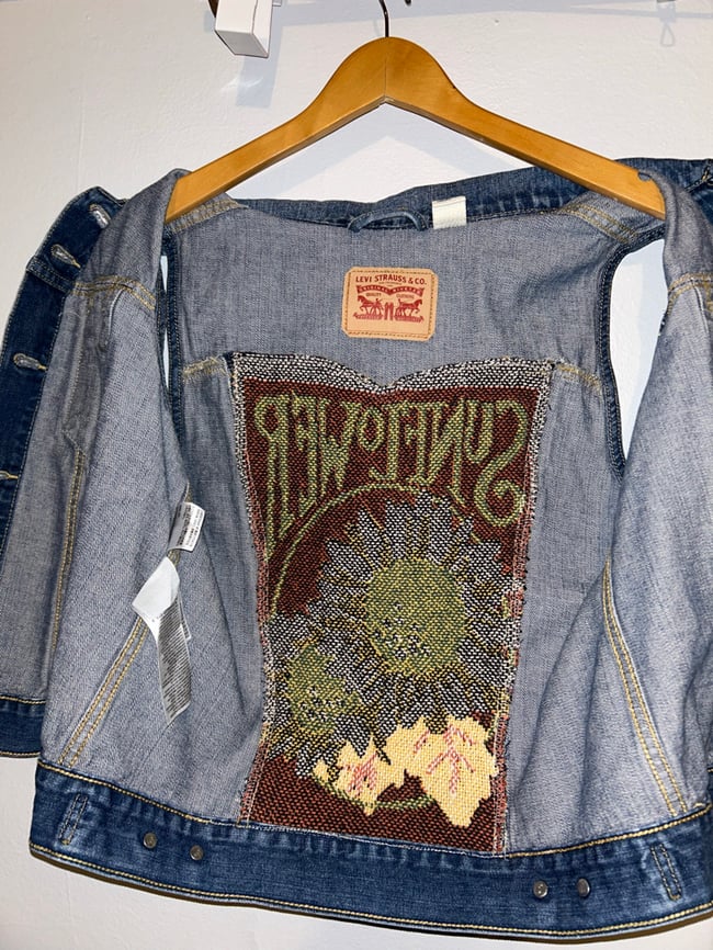 Sunflower Denim Vest, size XL