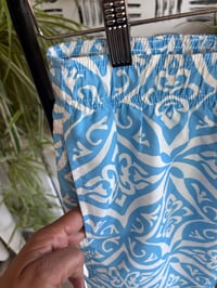 Image 2 of H & M blue white shorts 
