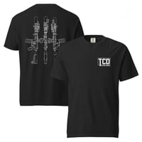 Ar 2 triple back BLACK heavyweight t-shirt