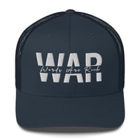 Image 2 of Words Are Rich (W.A.R) Signature Hat – (White Stitch)