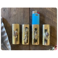 Image 4 of Rustic Solid Brass Lighter Sleeves