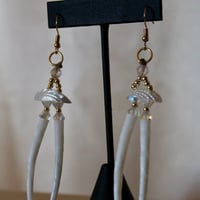 Image 2 of White “Jellyfish” Dangles