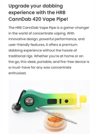 Image 12 of HRB CannDab Vape Pipe for Concentrates