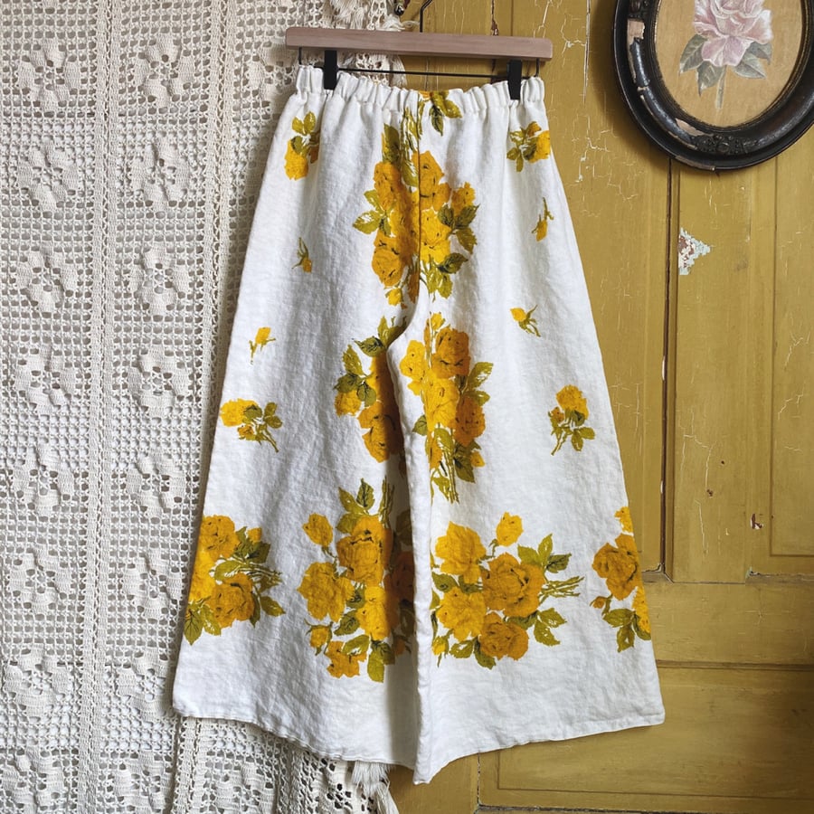 Image of Harvest Roses Tablecloth Granny Pants