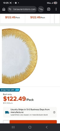Image 1 of Glass Charger Plate with Hold Spray rim