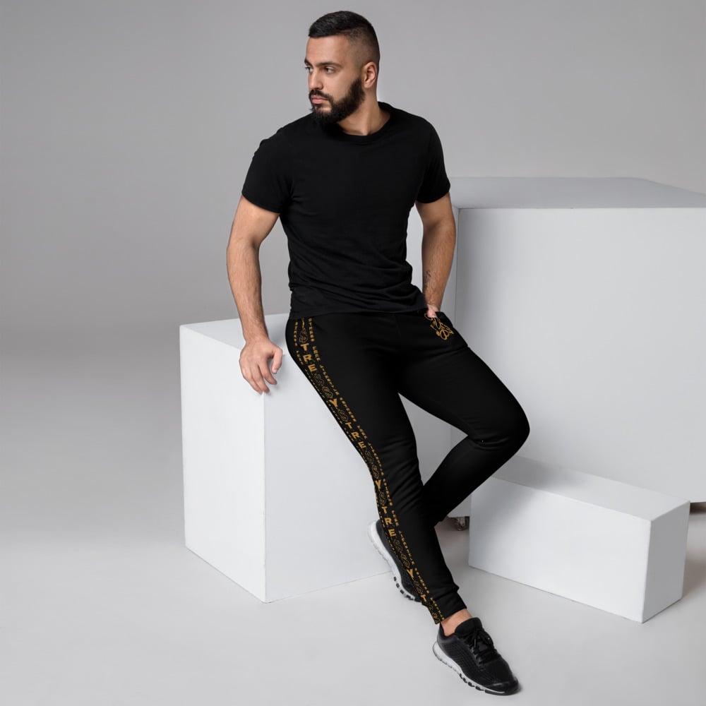 Image of YStress Exclusive Bronze and Black Men's Joggers 