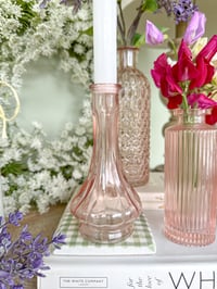 Image 2 of SALE! Pale Pink Glass Bud Vases ( Sets or Singles )