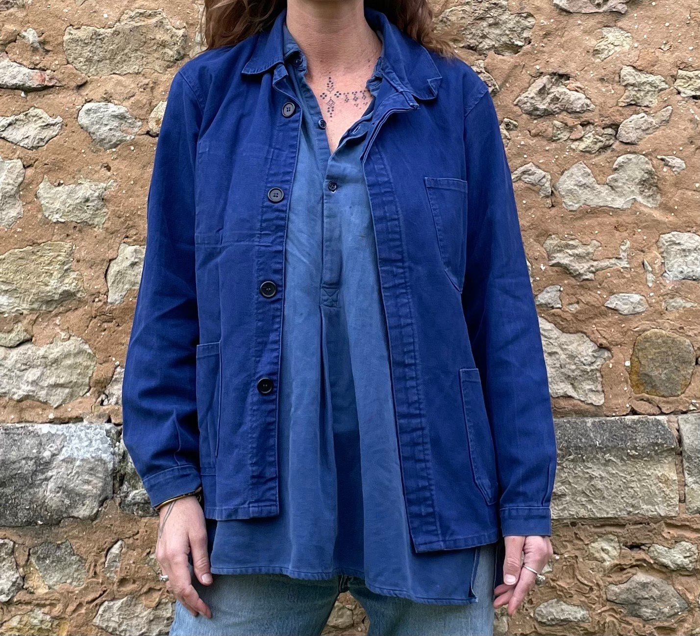 Vintage french shop work jacket