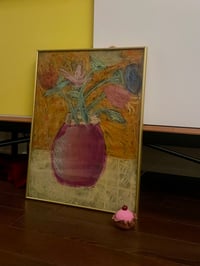 Image 2 of Vibrant Mixed Media Floral Drawing