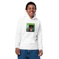 Image 3 of Youth heavy blend hoodie with Dog