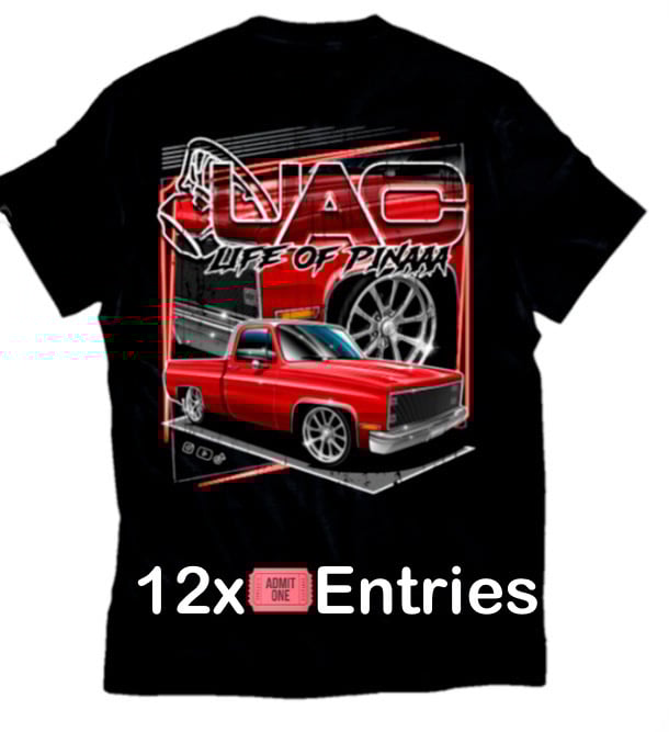 RED CHEVY C10 Giveaway Tshirt