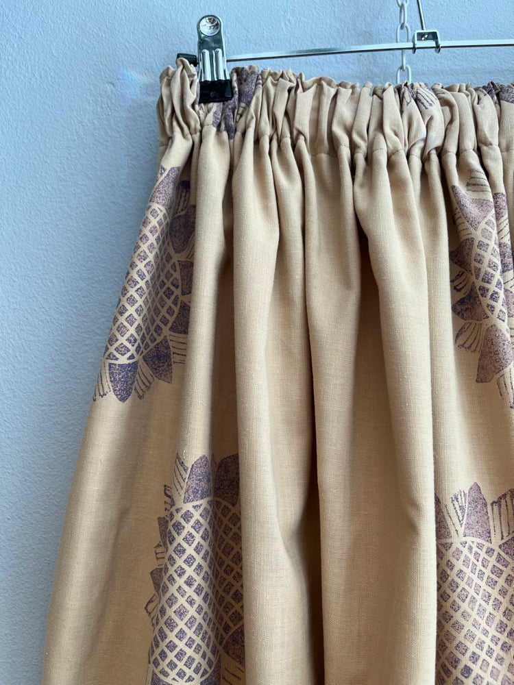 Image of Beige with purple print skirt (xs-xxl)
