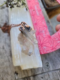 Image 4 of Electroformed  Quartz cluster with calcite necklace