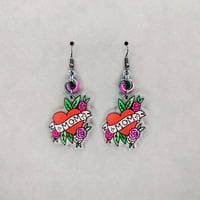 'Mom' Tattoo Earrings