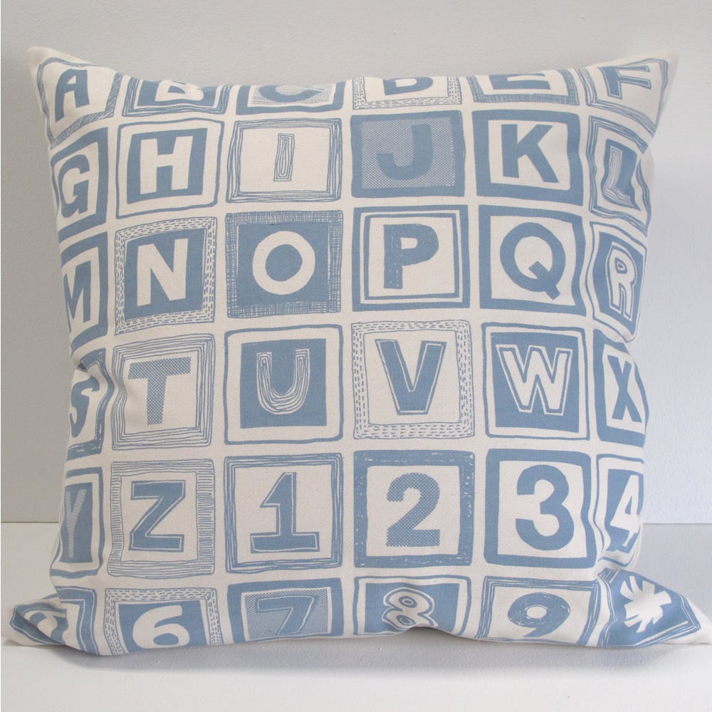 Retro Alphabet Cushion Helen Rawlinson Design