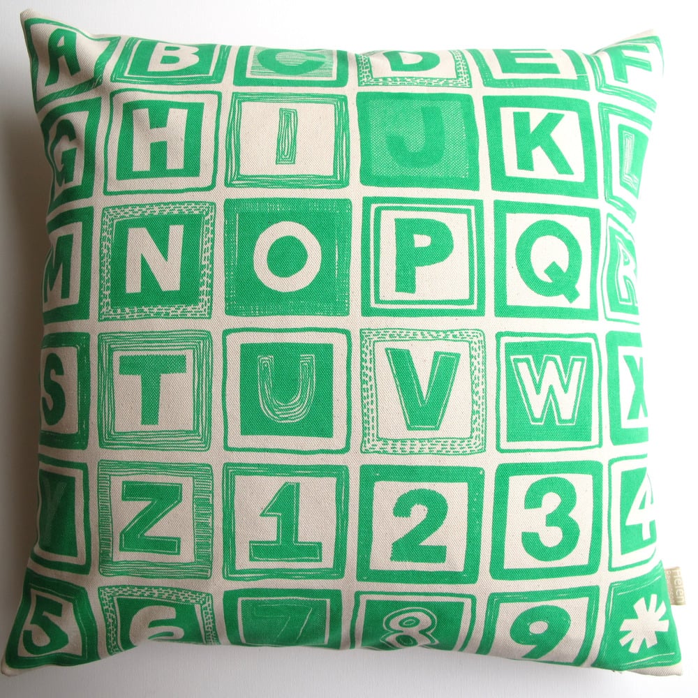 Retro Alphabet Cushion Helen Rawlinson Design