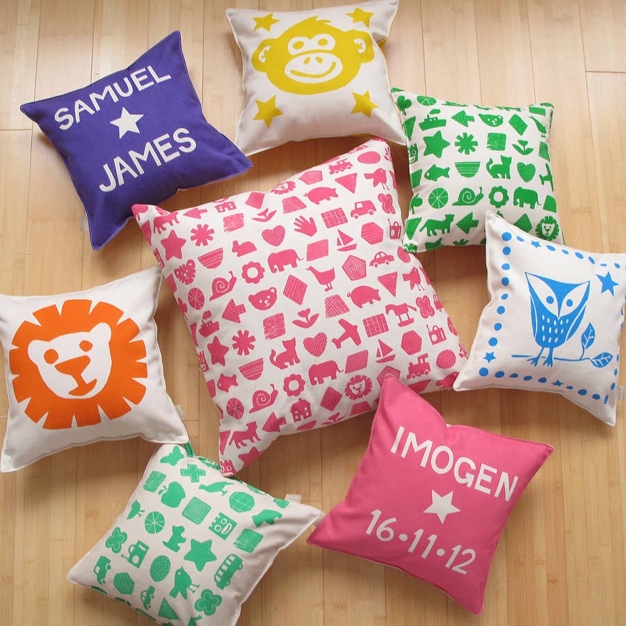 Shapes and Things Nursery Cushion Helen Rawlinson Design
