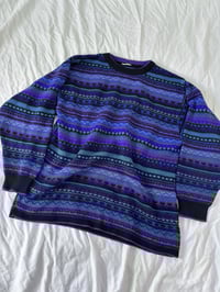 Image 2 of Vintage oversized purple sweater // M
