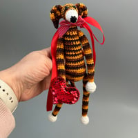 Image 2 of Crocheted Sighthound Ornament #002