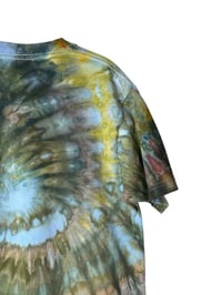 Image 9 of M Adult Combed Cotton Tee in Forest Spiral Ice Dye