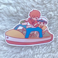Image 1 of Ponyo on the Boat Stickers