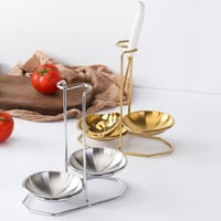 Image 17 of Kitchen Accessories Vertical Single/Double Ladle Spoon Utensil Rack Soup Spoon Rest Stand 