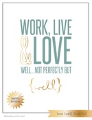 Image of Love {well} GOLD art print - WHITE