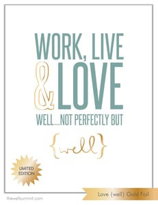 Image of Love {well} GOLD art print - WHITE