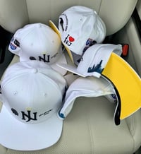 white Nj crowned SnapBack 