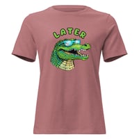 Image 6 of Women's Relaxed T-Shirt, Later Gator Graphic T-Shirt – Funny Alligator Tee