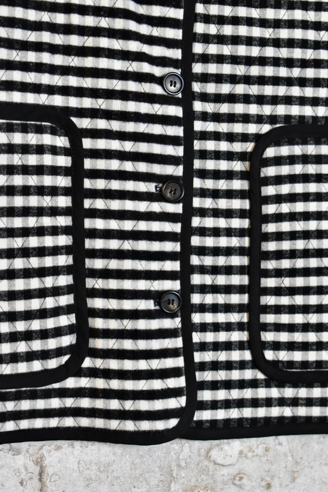 Image of Black / White gingham gilet 
