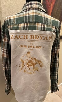 Vintage Green/Cream/Yellow Flannel Shirt Zach Bryan