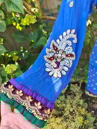 Image 12 of Mykonos Glitter wrap dress - blue 6-10