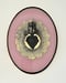 Image of Sacred Heart Oval Pink/Black/Gold leaf 