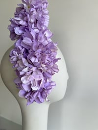 Image 2 of Lilac flowers headpiece. 