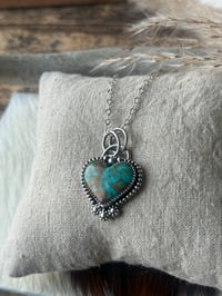 Image 2 of 14mm Kingman Heart Necklace